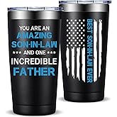 Fufandi Son in Law Gifts - Christmas Birthday Fathers Day Wedding Gifts for Son-in-Law from Mom in Law - Tumbler Cup 20oz