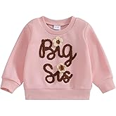 DOSYZTO Toddler Baby Girl Long Sleeve Ruffle Sweatshirt Tops Basic Solid Color Oversized Sweater Shirts Kid Fall Clothes