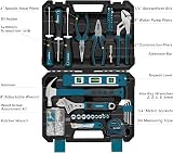 Enventor 108PCS Home Tool Kit Set with Storage Toolbox Blue view 2