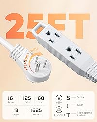 DEWENWILS 360° Rotating Flat Plug Extension