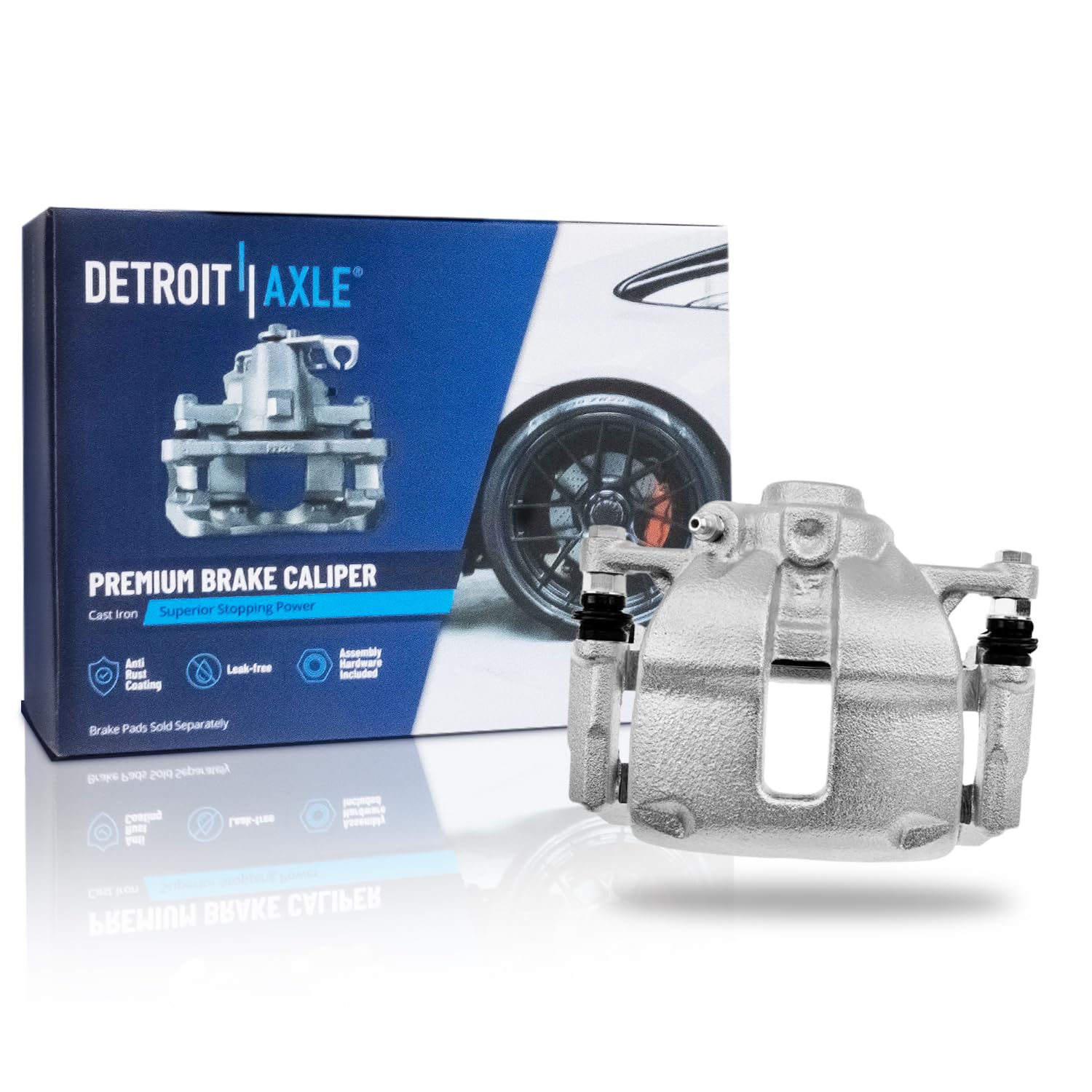 Detroit Axle - Front Right Brake Caliper for 2007-2015 Mini Cooper Disc Brake Caliper with Bracket 2008 2009 2010 2011 2012 2013 2014 Replacement Brake Caliper Assembly Image