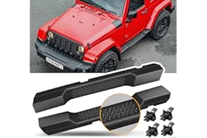 RoyalParts Running Boards OE Style Nerf Bars Compatible with 2007-2017 Jeep Wrangler JK 2 Door Black Rocker Slider Side Steps(Non-JL & JK 4-DR Models)