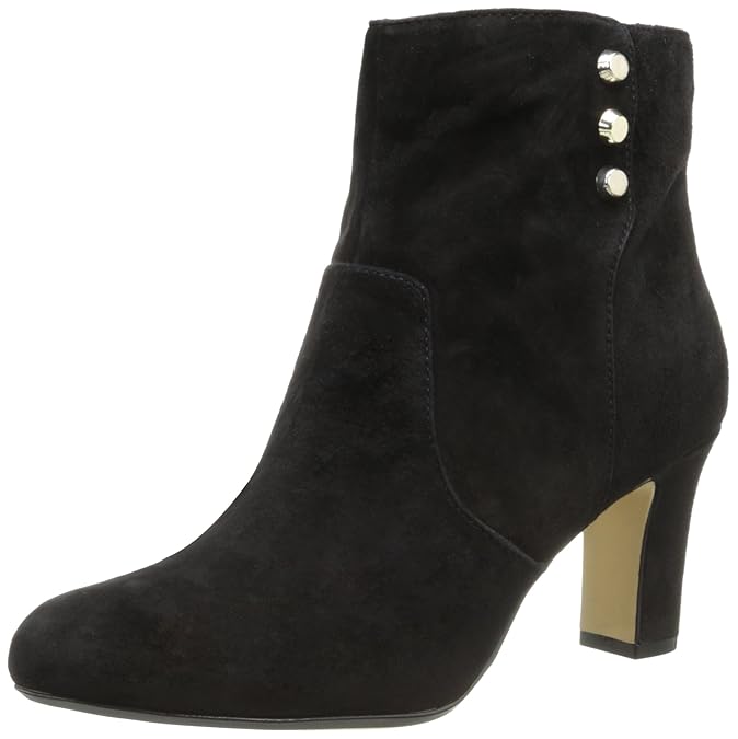 anne klein black suede boots