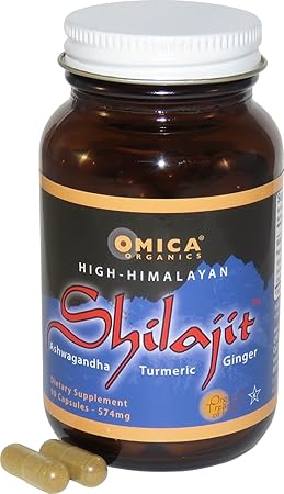 Shilajit Kapseln mit Ashwagandha (975 mg) Hoher Himalayan Ayurvedische Formel (90 Kaps)