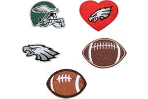 AYVISION 5Pcs Rugby Team Logo Embroidery Patch, Iron-on Football Patch for Jacket Backpack Jeans Clothes DIY Patches