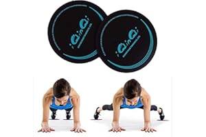 iQinQi Exercise Core Sliders for Working Out, Dual Sided Sliding Discs Use on Hardwood Floors, Workout Glider Discs Abdominal & Total Body Gym Exercise Equipment for Home