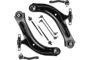 AEAGLE Front Lower Control Arm w/Ball Joint for Nissan Sentra 2007-2012, Stabilizer/Sway Bar + Outer & Inner Tie Rod End Link, 8Pcs Suspension Kit K620373 K620374 K750096 ES800575 ES800574 EV800820