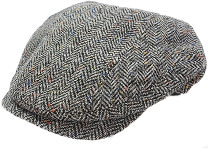 grey tweed hat