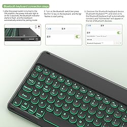 BQDIYOO Keyboard Case for iPad 9th/8th/7th