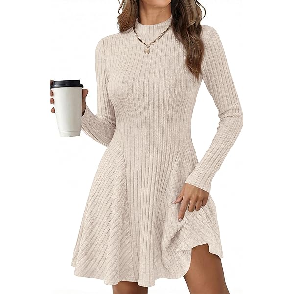 BOTCAM Vestidos De Punto Para Mujer, Invierno, Sexy, Cuello En V, Vestido De Suéter Con Cierre De Cremallera, Elástico, Mini Vestido De Punto, Suéter