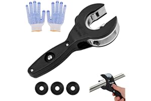 5/16"-1-1/8" (8-29mm) Ratcheting Pipe Cutter Kit, Includes 1 Ratchet Tubing Cutting 3 Replacement Blades and 2 Gloves for Cop