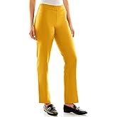 Zac & Rachel Womens Flattering Pull-on Slim Leg Pant with Tummy Control Panel