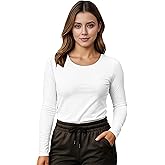 NY Threads Womens Under Scrub Slim Fit Long Sleeve T-Shirt Underscrub Comfort Tee