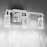 SineRise 3-Light Brushed Nickel Vanity Light with 3