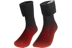 Heated Socks, 10000mAh Rechargeable Electric Socks for Men Women, Washable Heated Ski Sock, Rechargeable Winter Foot Warmer, 
