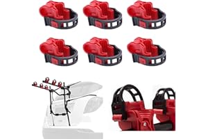 ASENDIWAY 6Pcs/Set Bike Rack Hitch Mount Bicycle Car Bike Rack Strap Replacement Cradles Cargo Carrier Spare Hooks with Rubber Straps Car Racks Accessories 1-1/4"&2" Truck Hitch Red&Black