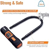 NDakter Keyless 4-Digit Bike Lock with 5FT Steel Cable Heavy Duty D Lock view 4