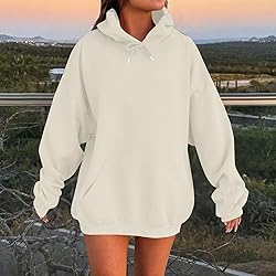 Oversized Trendy Cotton Hoodies - Plus Size Women's