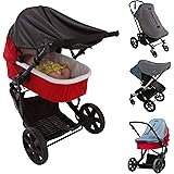 SnoozeShade Pare-soleil de luxe original pour poussette et aide au sommeil pour bébé, bloque jusqu'à 97,5-% UV, gris