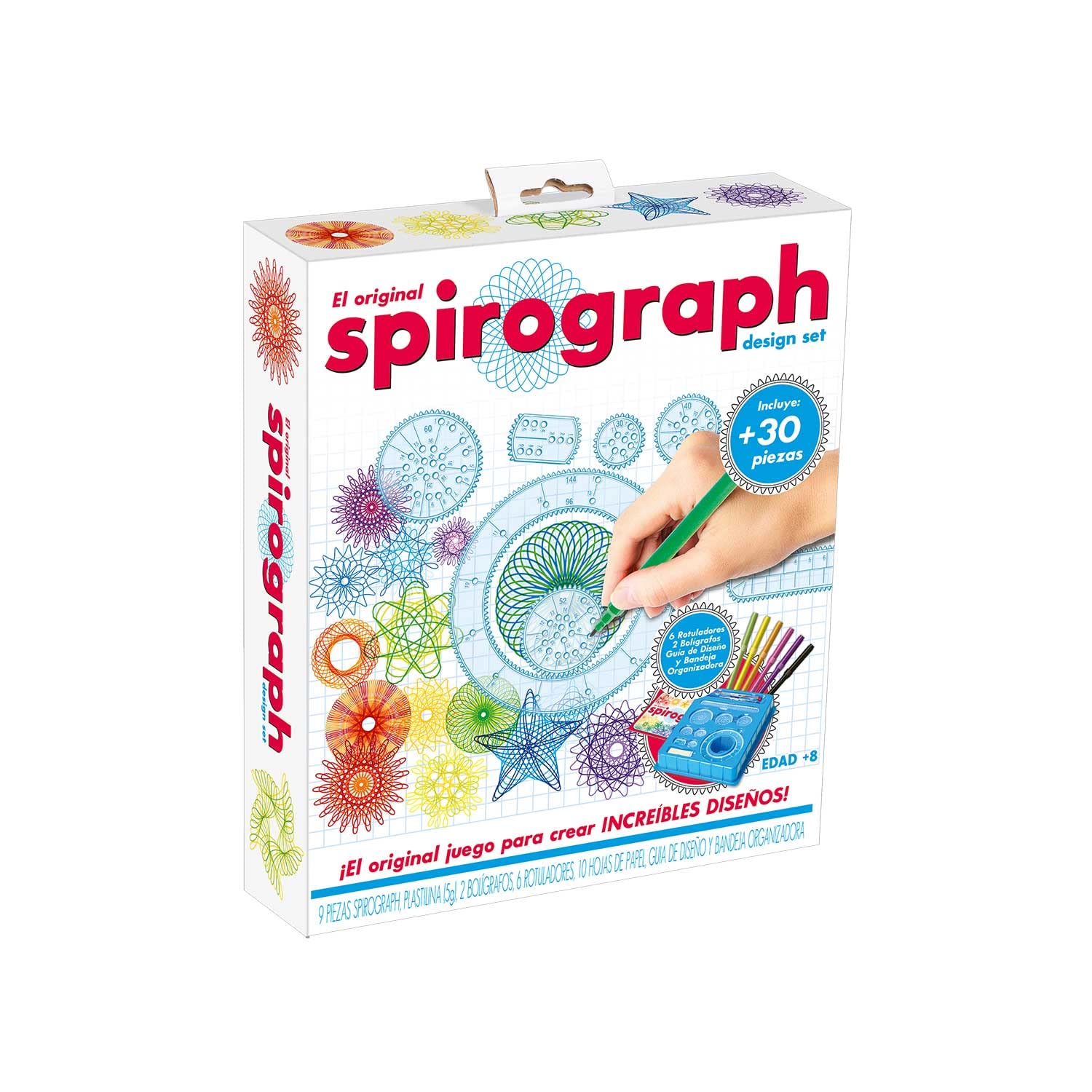 Party town Spirograph Design Set - Spirograph Junior | Spirograph Set for Kids Age 8 | Kids' Drawing & Painting Supplies | 30 Pieces | Spirograph Set for Adults