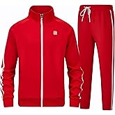 WSKFLY Men's Tracksuits Athletic Sportswear Casual Full Zip Sweatsuit for Men 2 Piece Outfits