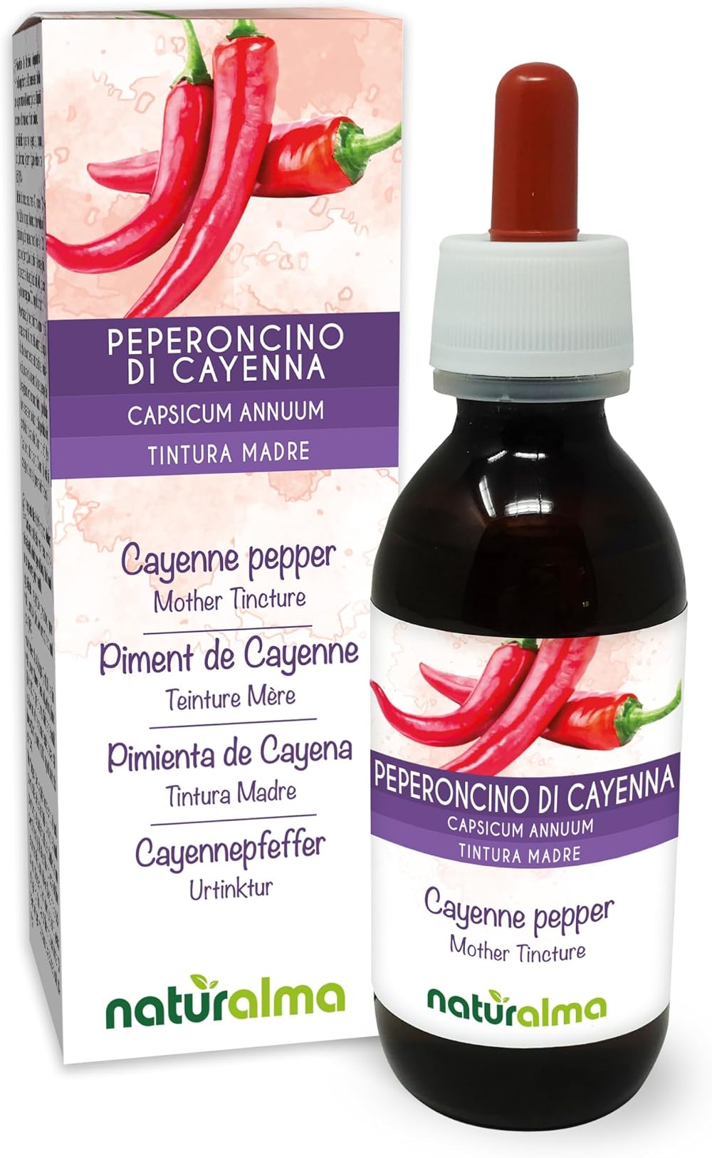 Naturalma Cayenne Pepper Mother Tincture 120 ml - Vegan Extract Drops