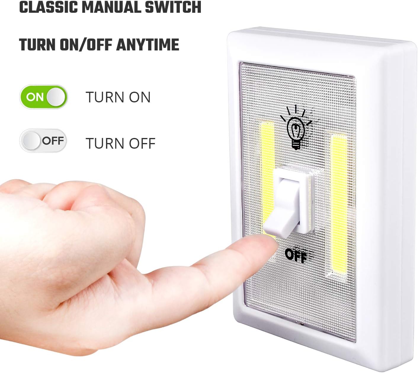 Lzonunl Wardrobe Light, Super Bright Stick On Night Light, Battery Operated Cupboard Lights, Stick Anywhere - Image 4