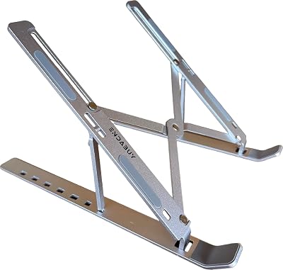 ® Soporte Portátil Plegable. Laptop Stand. 7 Ángulos. Elevador Portátil. Refrigeración Soporte Ordenador Portátil. Máxima compatibilidad con Portátiles, Macbook, Ipads y Tablets. Aluminio.