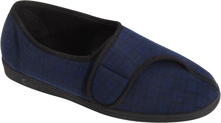 wide fit velcro slippers