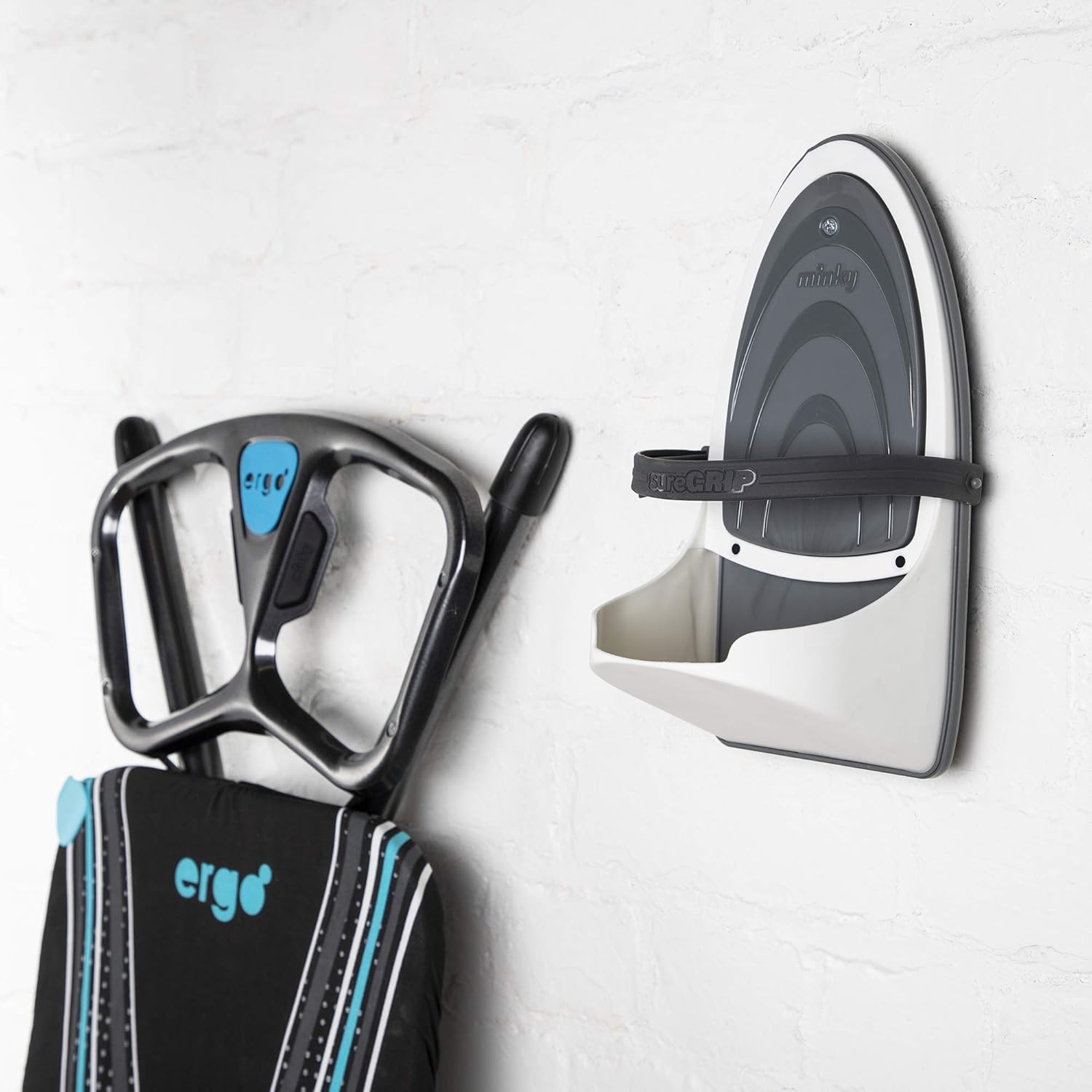Minky Homecare Sure Grip Universal Iron Holder, White: Home & Kitchen