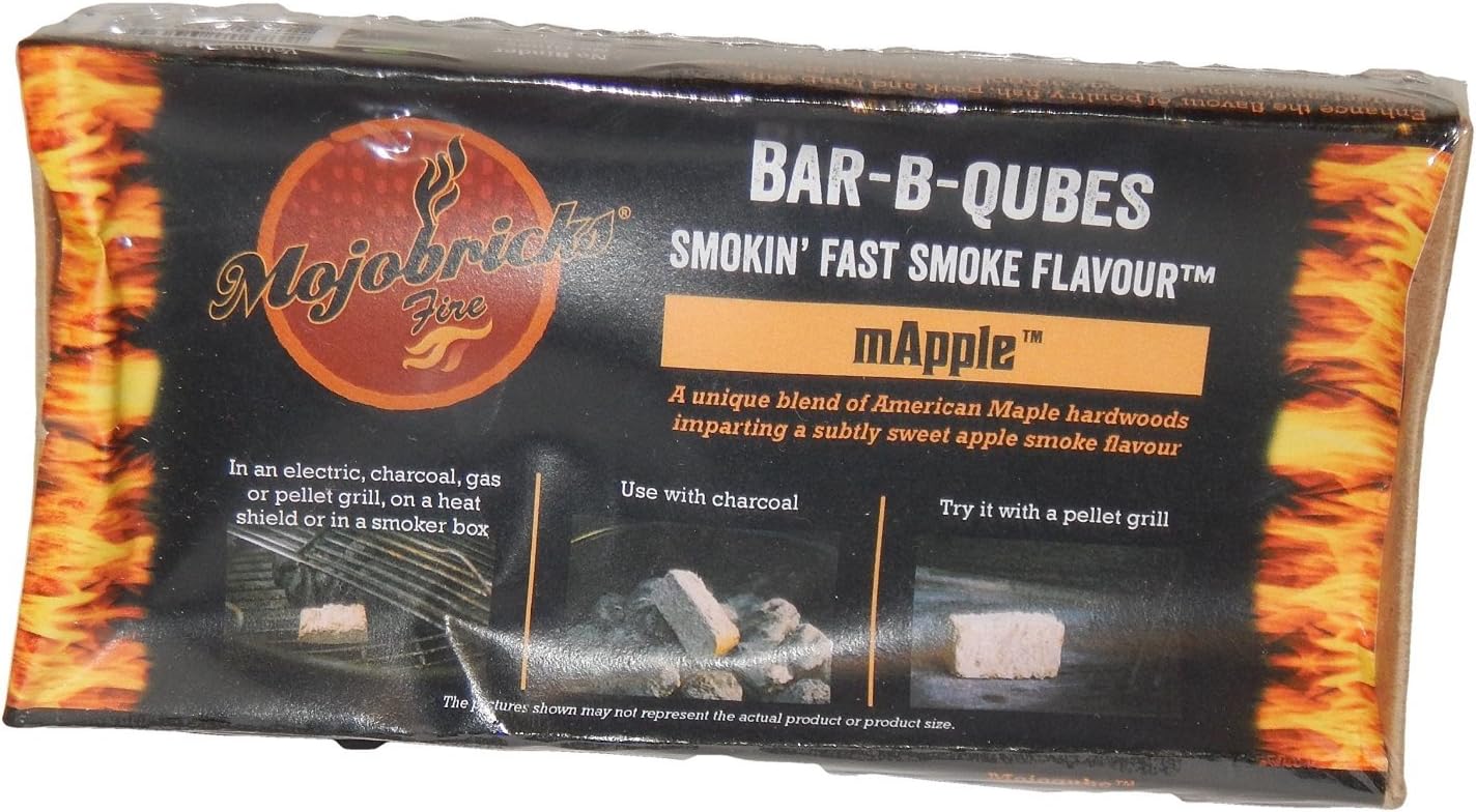 Mojobricks mApple (Maple / Apple) Hardwood Bar-B-Qubes