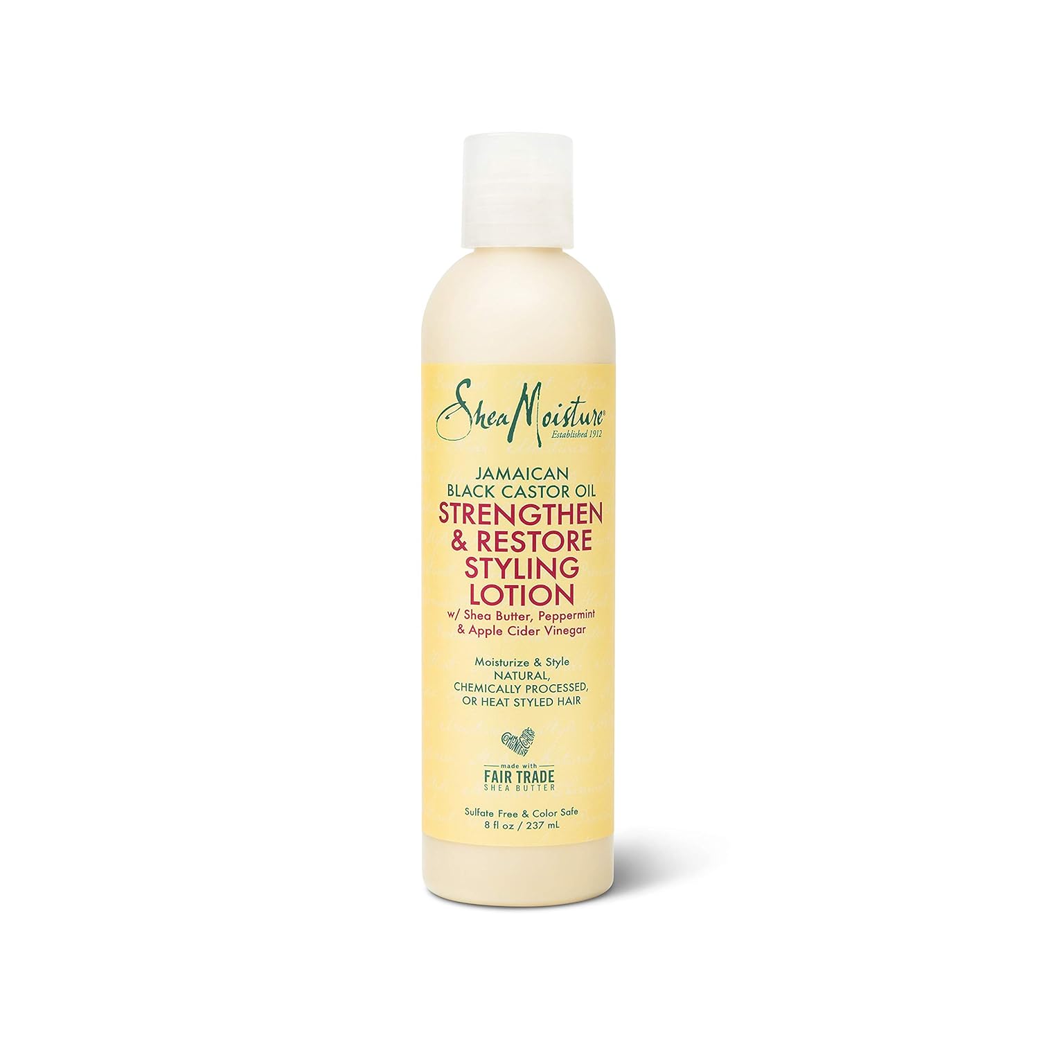 SheaMoisture Styling Lotion for Damaged Natural Hair Jamaican Black Castor Oil Silicone Free Hair Treatment 8 oz : Beauty