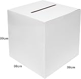 Storm&Lighthouse White Card Box 30cm Wedding Post Box Flat Packed view 2