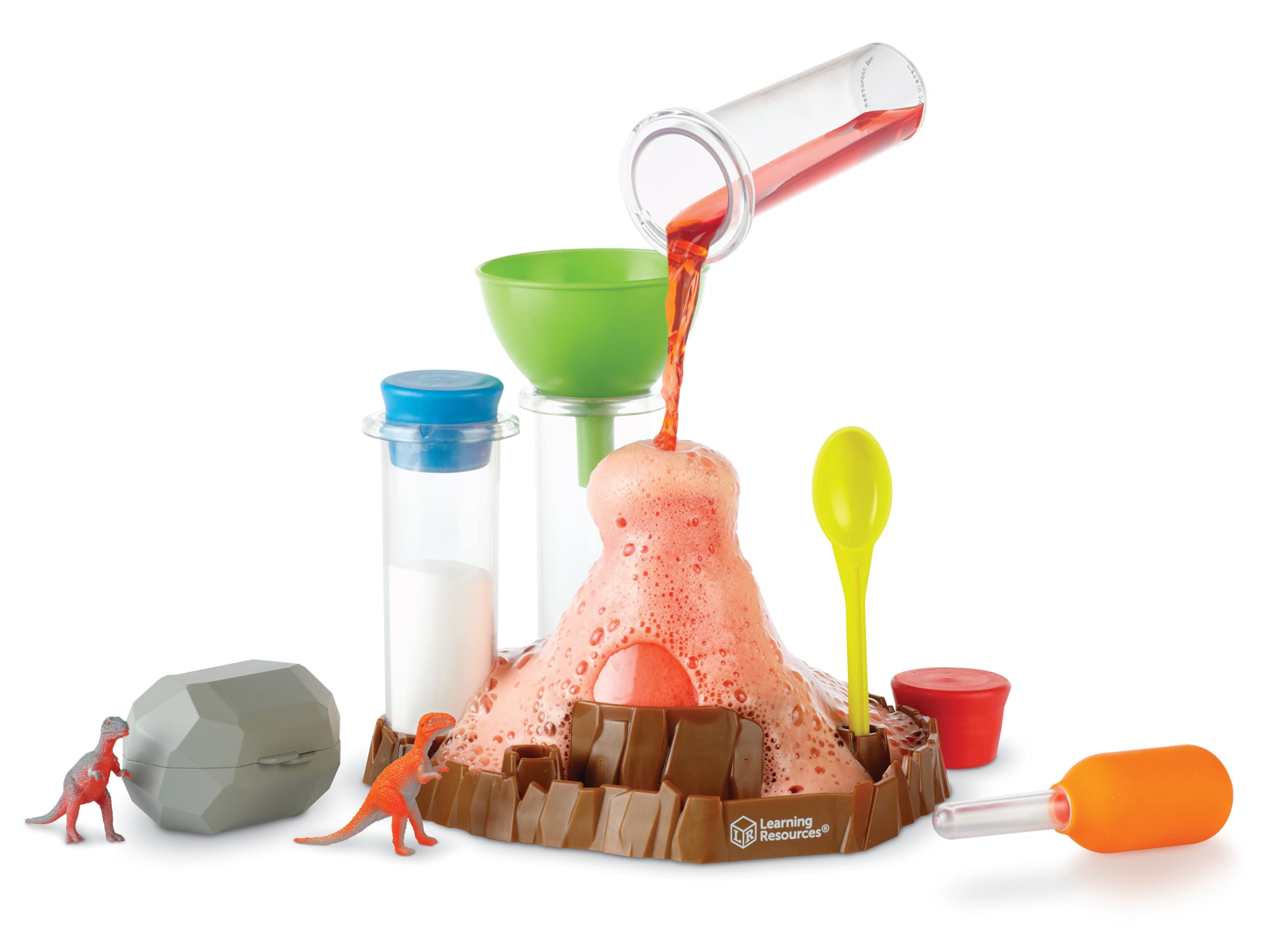 Learning Resources Fizzy Volcano Science Kit - 13 Pieces, Ages 4+, Preschool STEM Toys for Kids, Science Experiments