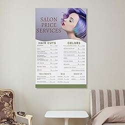 JBBGO Beauty Salon Price List Poster Hair Salon