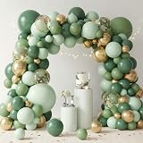 Balloon Garland Green and Gold Arch Kit 110Pcs Party Decor Baby Shower view 6