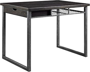 Amazon Com Benjara Benzara Metal Counter Height Table With One