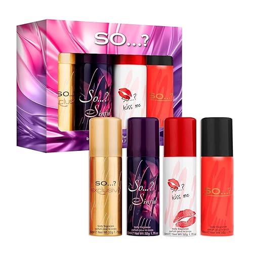 So…? Womens Mini Galore Body Mist Body Spray Fragrance Gift Set 4 x 50ml