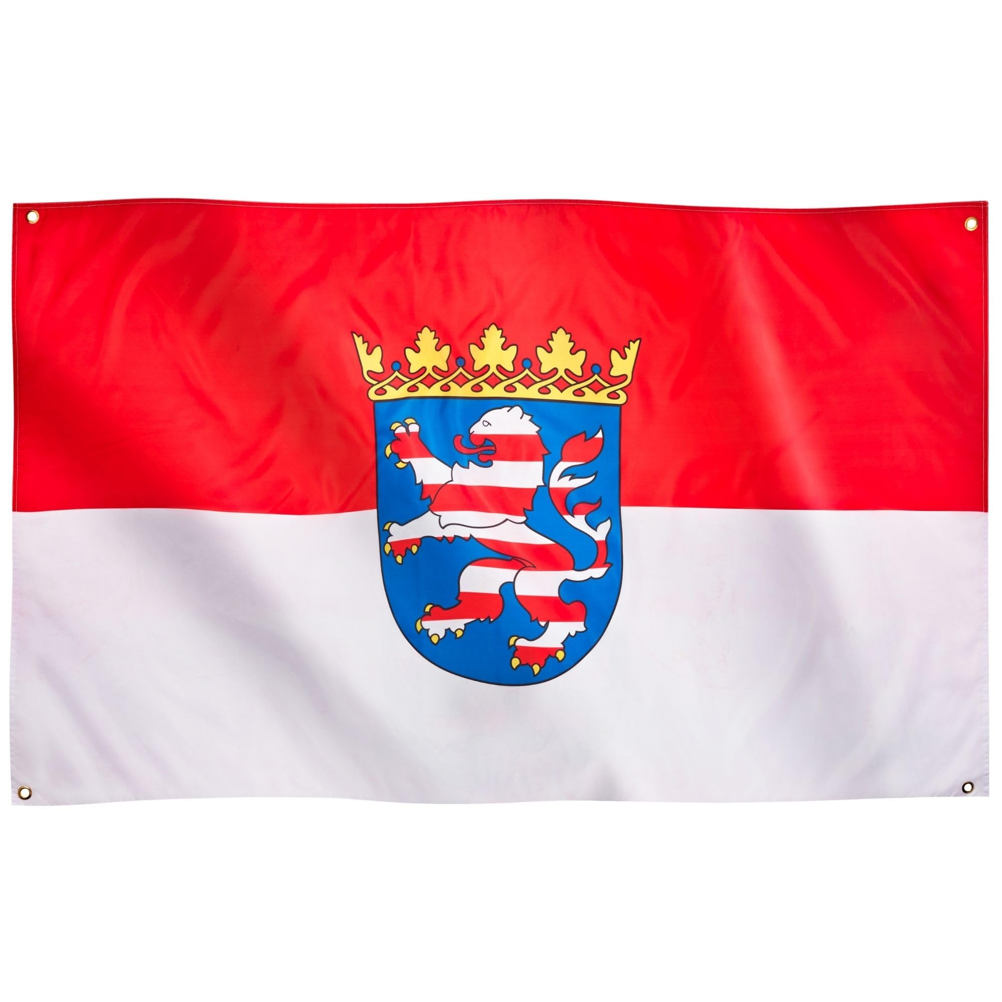 Runesol Hesse Flag, 91x152cm, 3ft x 5ft, Hessen Flag, 4 Grommets, Eyelet in Every Corner, German Region, Hessenflagge, Premium Flags, Inside, Outside, Vivid Colours — image 1