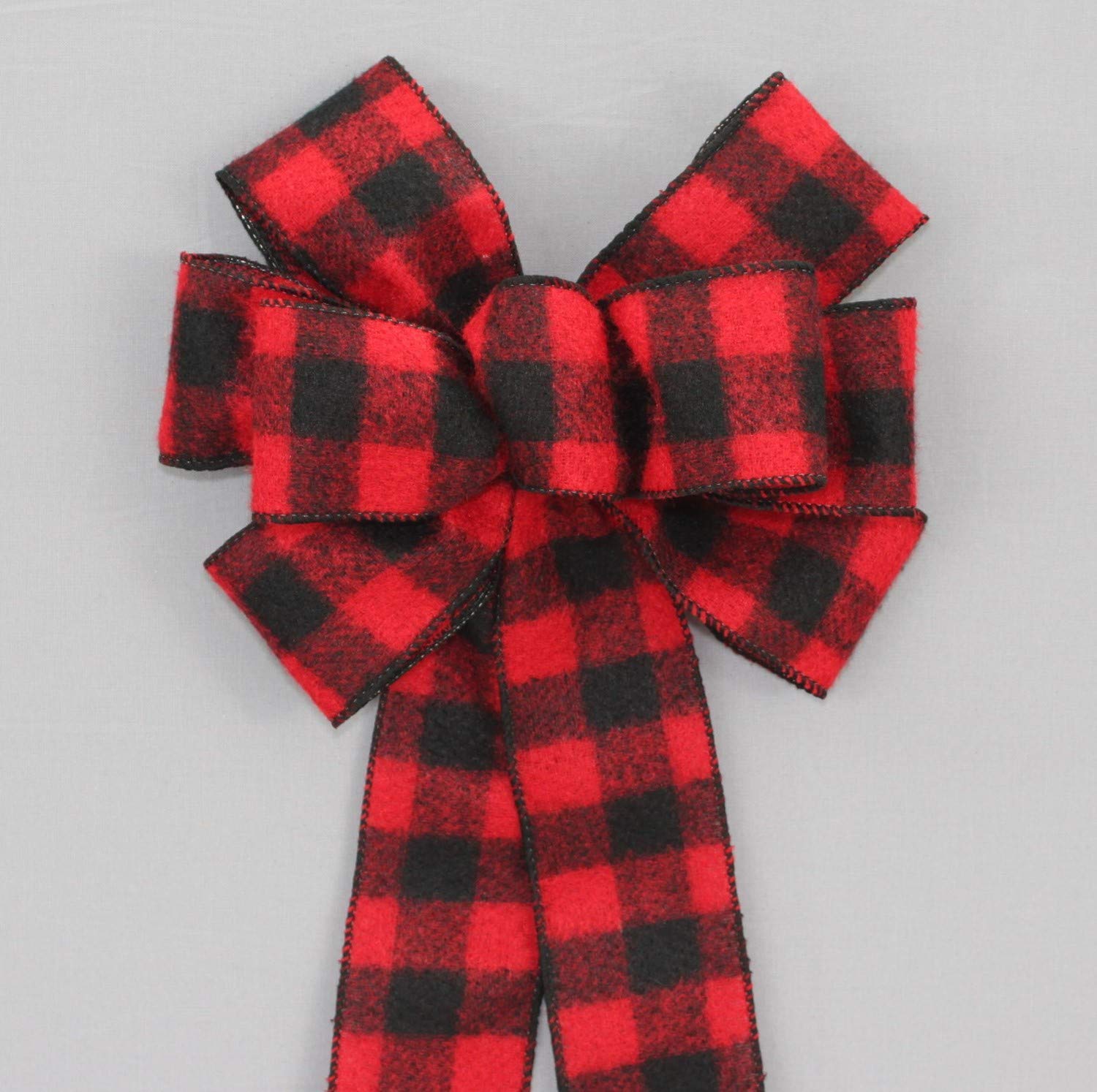 Tartan Plaid Christmas Wreath Bow in 2 Size Options Home & Kitchen
