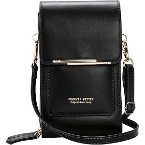 Touchscreen Phone Crossbody Bags for Women,Anti-Theft PU Leather Messenger Bag,RFID Blocking Small Mobile Phone Purse Wallet