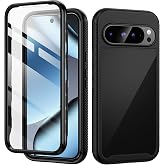 seacosmo Designed for Google Pixel 10 Pro/10/9/9 Pro Case Black Clear | Full Body Shockproof Cover, with Built-in Screen Protector Slim Fit Protective Phone Case for Pixel 10 Pro/10/9/9 Pro