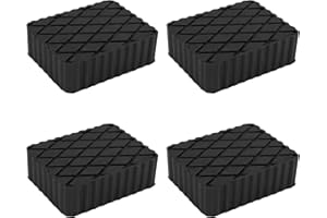 4 Pack Solid Rubber Auto Lift Pads 6.3" x 4.7" x 2.4" Anti-Skid Lift Block Spacer Pad，for Car Lifts, Jacks and Racks 3000lbs 
