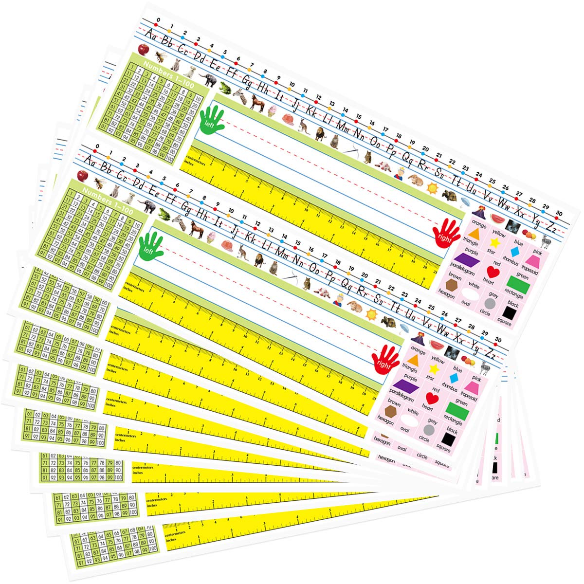 Photo 1 of Traditional Manuscript Nameplates Self Adhesive Primary Students Desk Plates Pack of 36