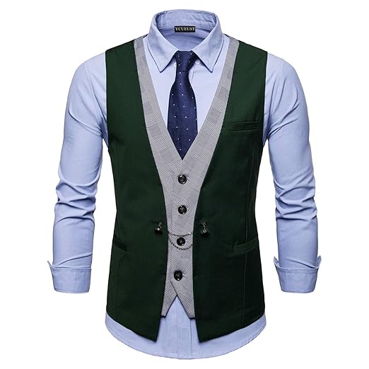 MOGU Herren Anzug Weste Slim Fit - 28 Farben Für Hochzeit & Business