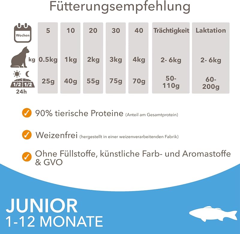 Trockenfutter mit Fisch für Kitten im Alter von 1-12 Monaten, 10 kg