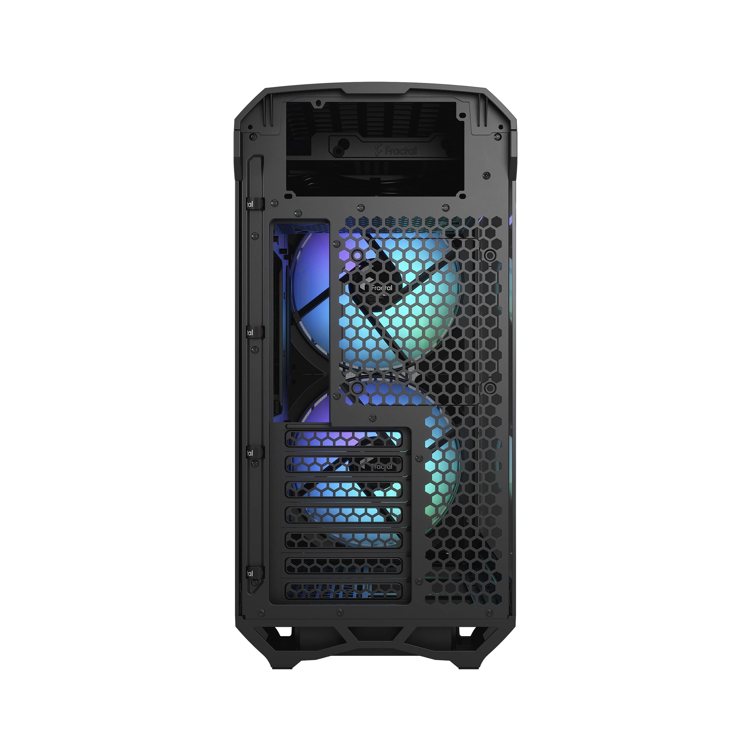Fractal Design Torrent Compact RGB Black - Light Tint Tempered Glass Side Panels - Open Grille for Maximum air Intake - Two 180mm RGB PWM Fans Included - Type C - ATX Airflow Mid Tower PC Gaming Case