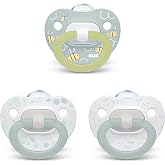 NUK Orthodontic Pacifier Value Pack, Boy, 0-6 Months (Pack of 3)
