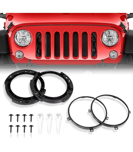 Shkalacar 7 Inch Headlight Mounting Bracket Set For Jeep Wrangler JK 2007-2017