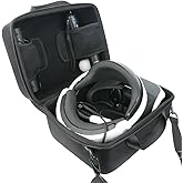 Khanka Hard Carrying Travel Case Box replacement for Sony PlayStation PS VR2 Glasses Headset Controller and Sony PS VR2 Lens Cap.(Case Empty)